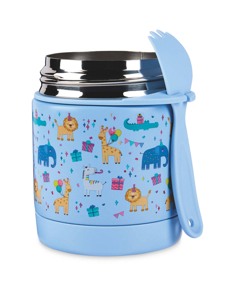 Children's food flask 270ml blue pink grey green, imported from the UK