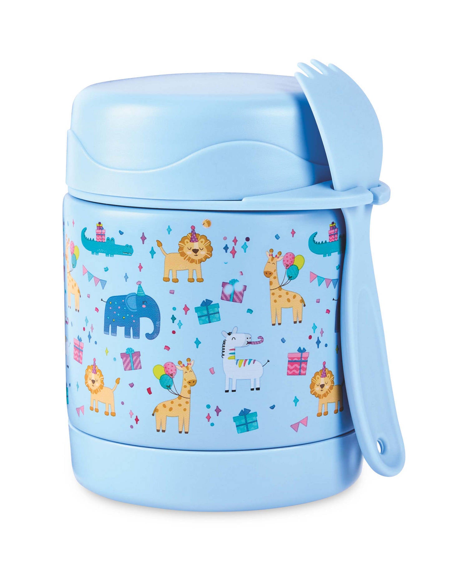 Children's food flask 270ml blue pink grey green, imported from the UK