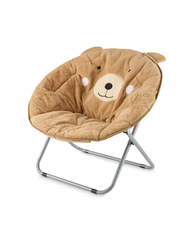 Children's saucer chair with metal frame and animal designs (British brand)