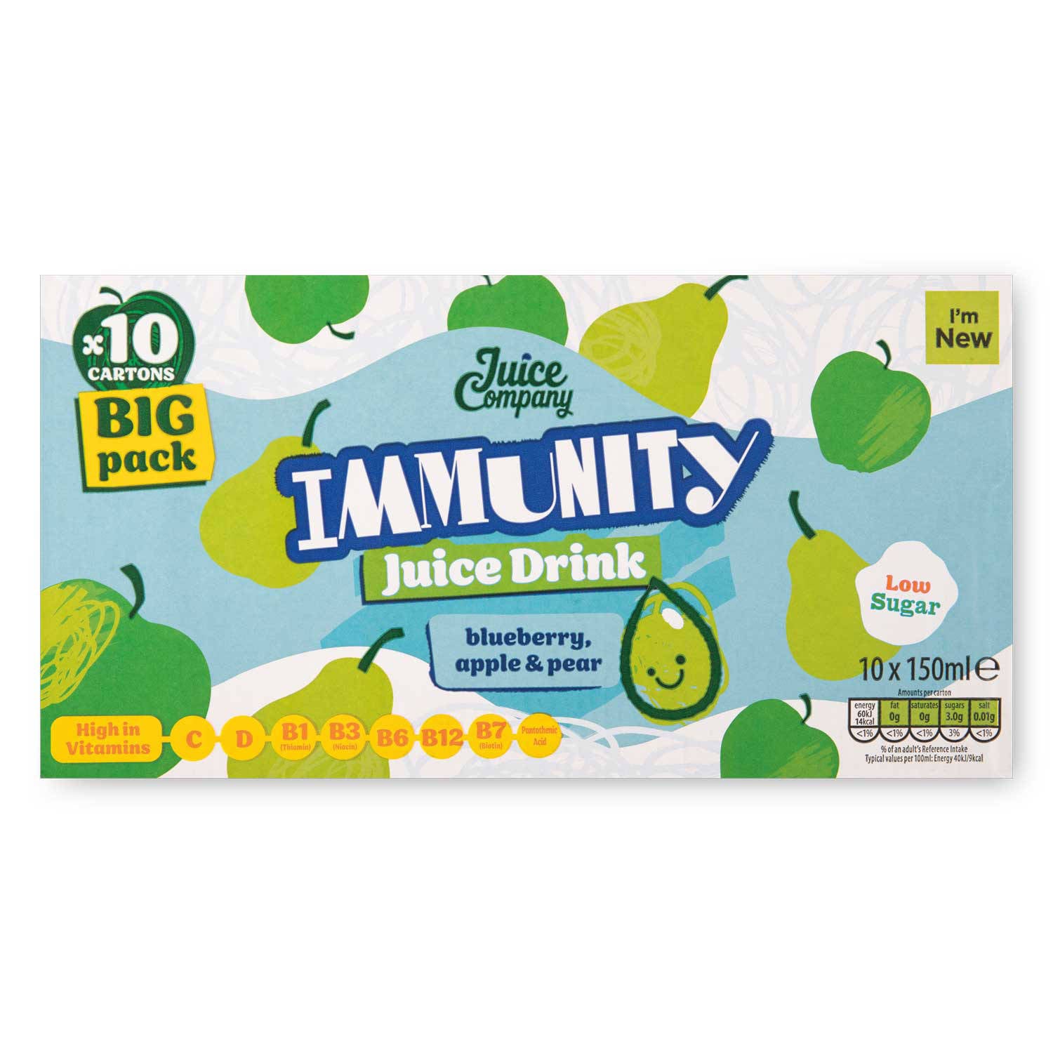 Childrens immunity juice drink blueberry apple pear, imported from the UK