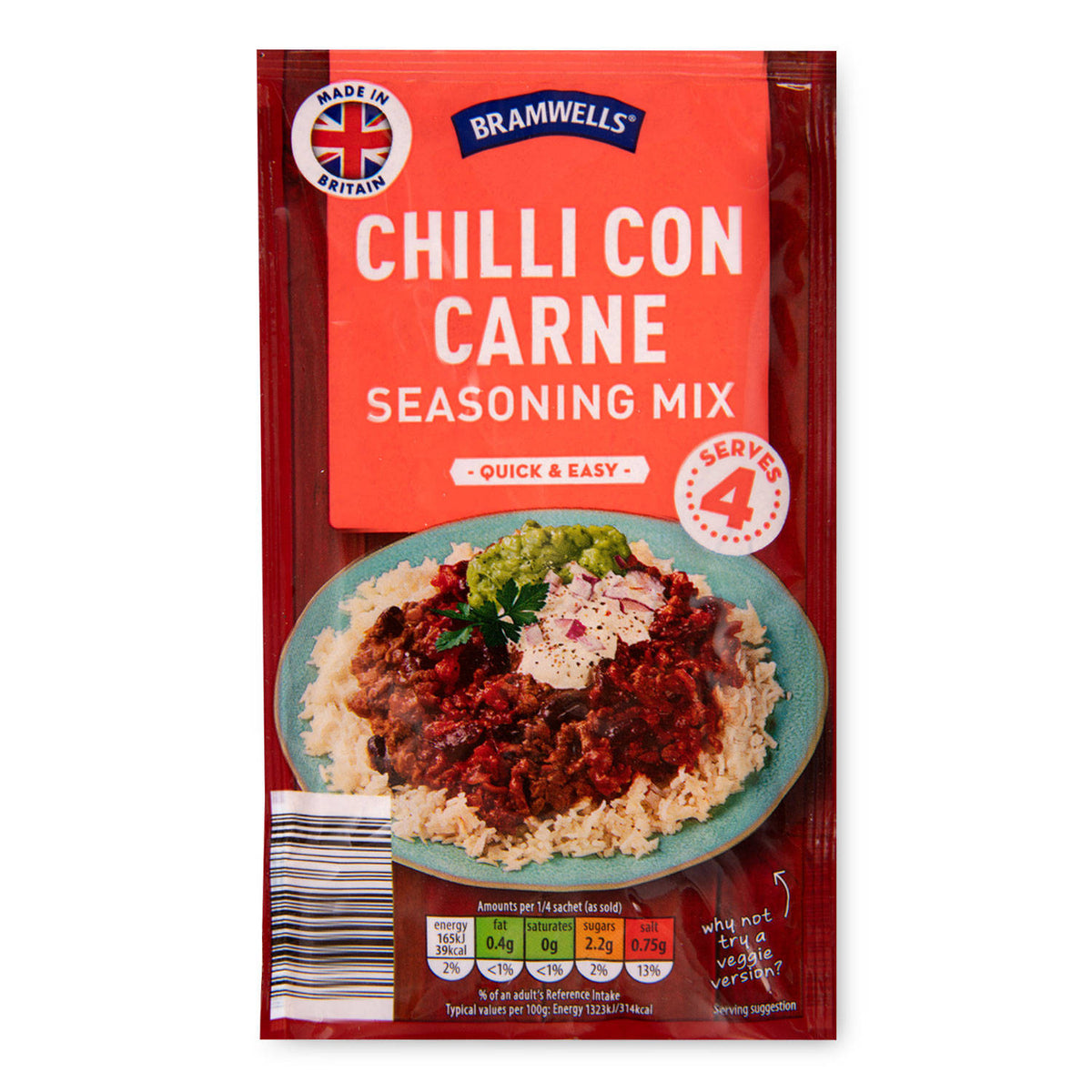 Chilli con carne seasoning mix - British product