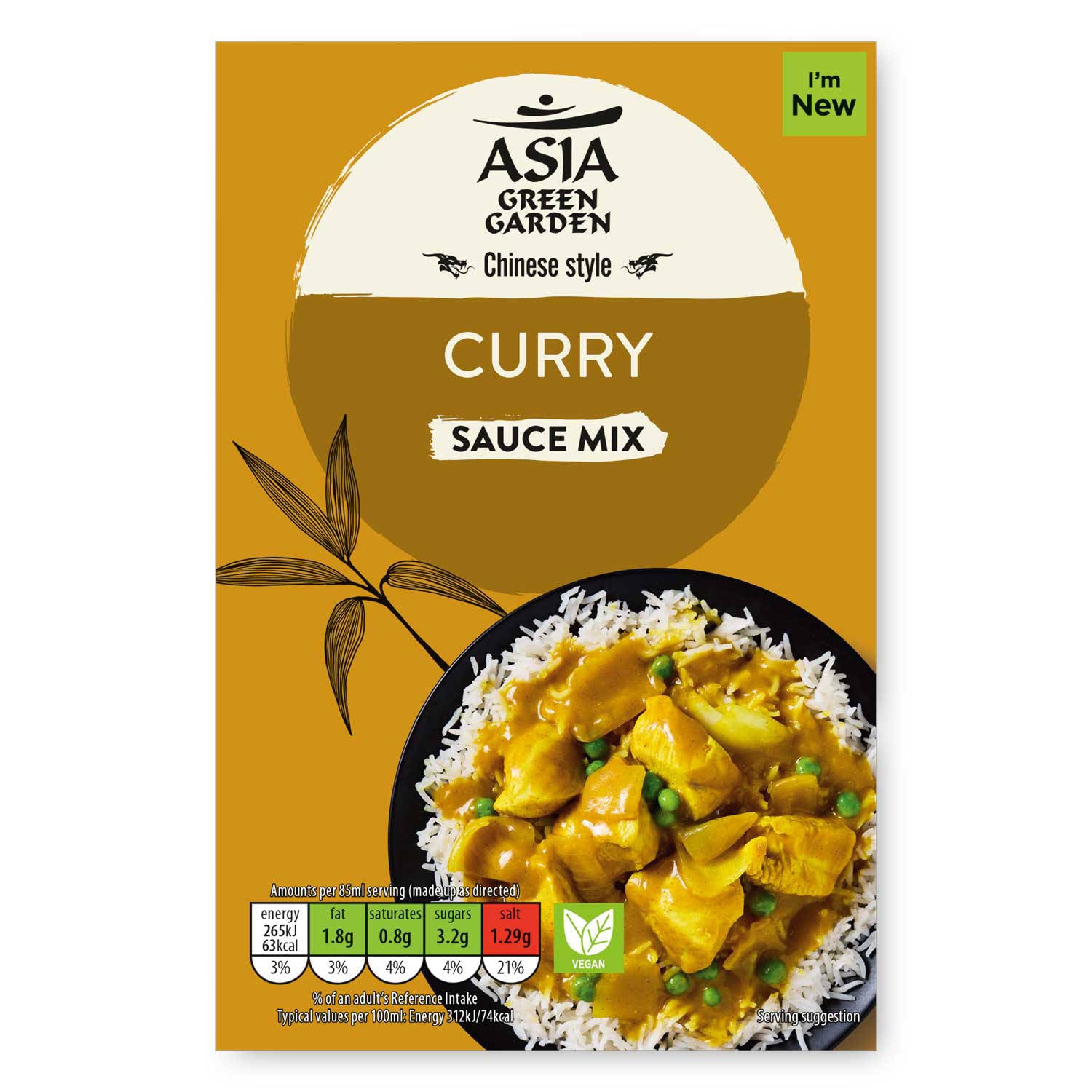 Chinese curry sauce mix for home cooking, imported from the UK
