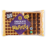 Chocolate flavour filled waffles (British brand)
