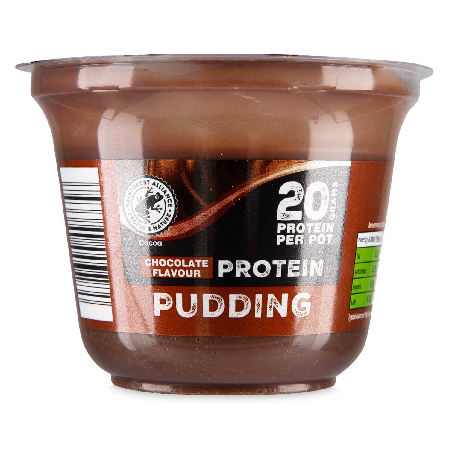 Chocolate flavour protein pudding from a British brand