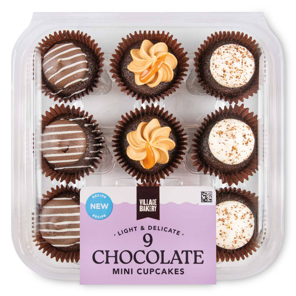 Chocolate mini cupcakes with sweet frosting, UK version