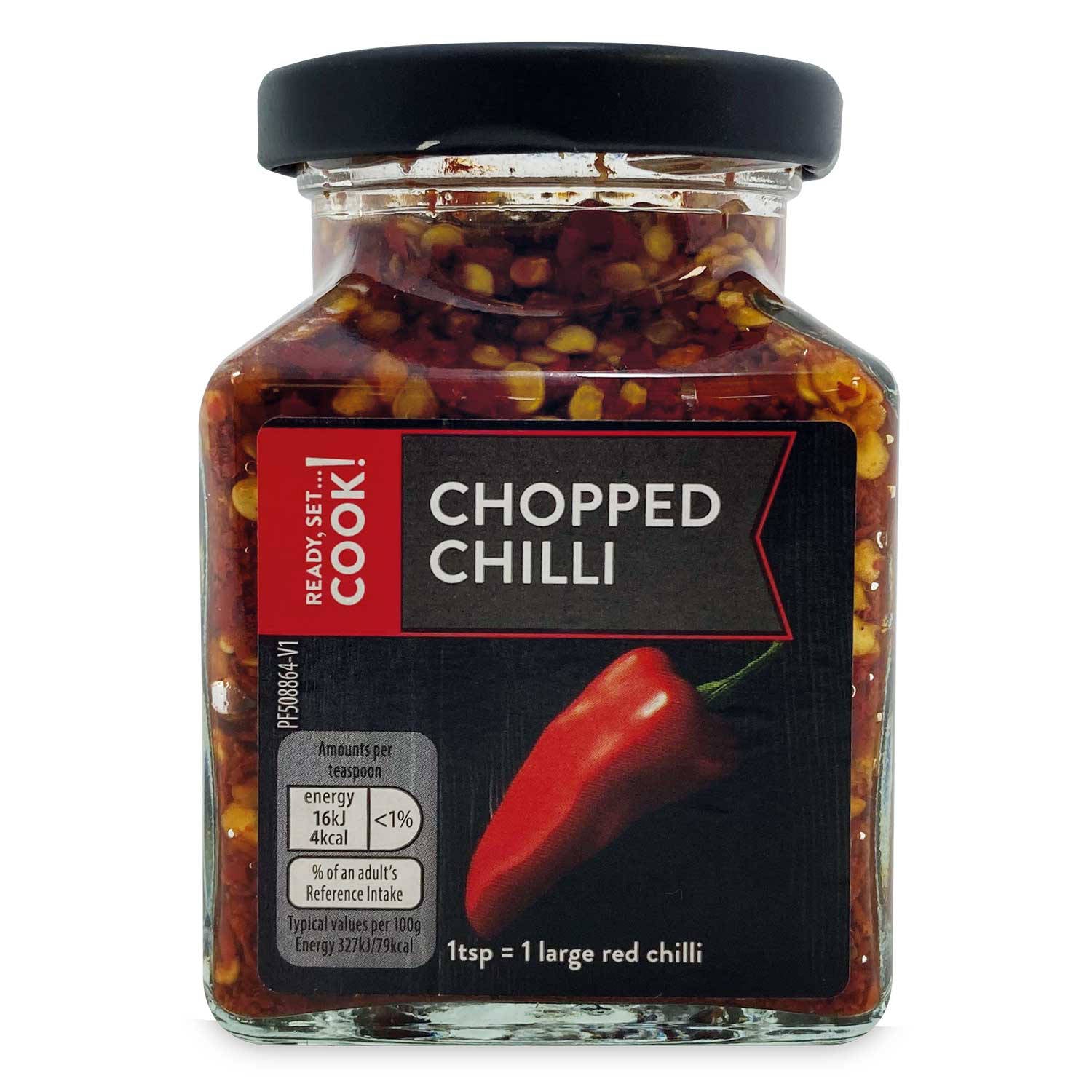 Chopped chili for cooking from a UK grocery range - British product