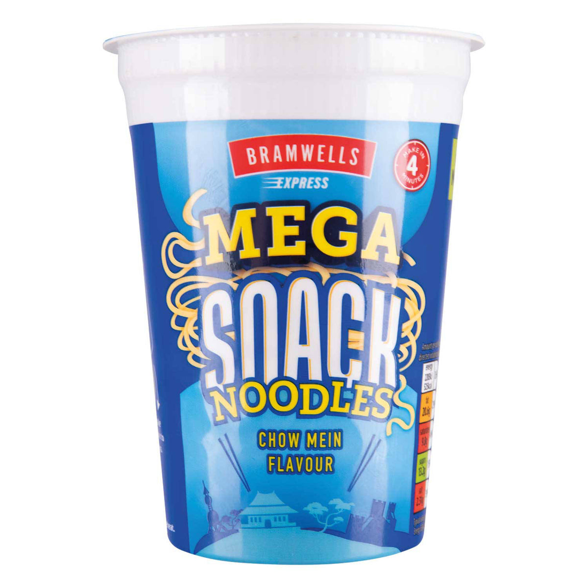 Chow Mein Mega snack noodles (British brand)