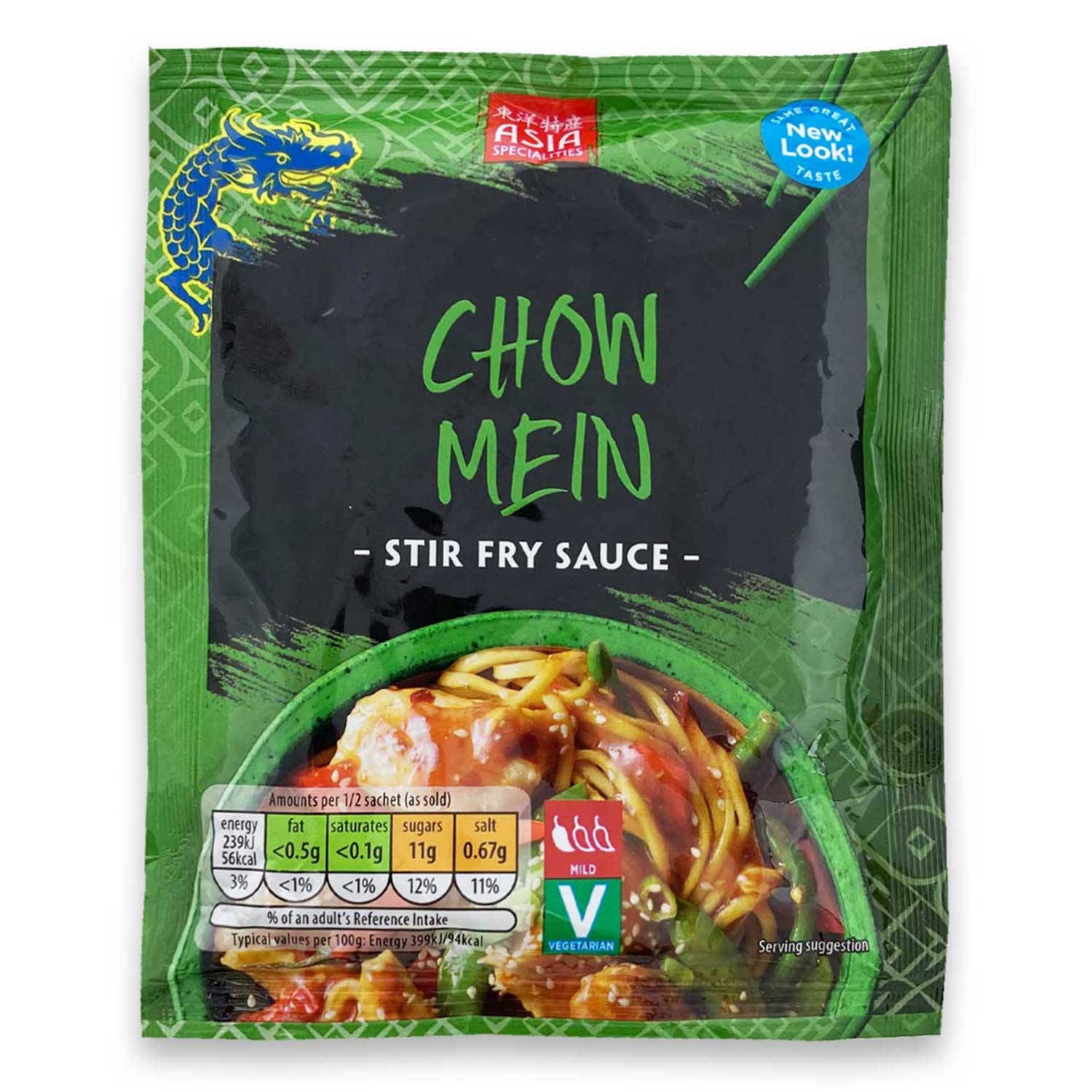 Chow mein stir fry sauce for noodle dishes, UK version