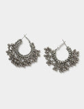 Chunky beaded hoop earrings hinged fastening - British product