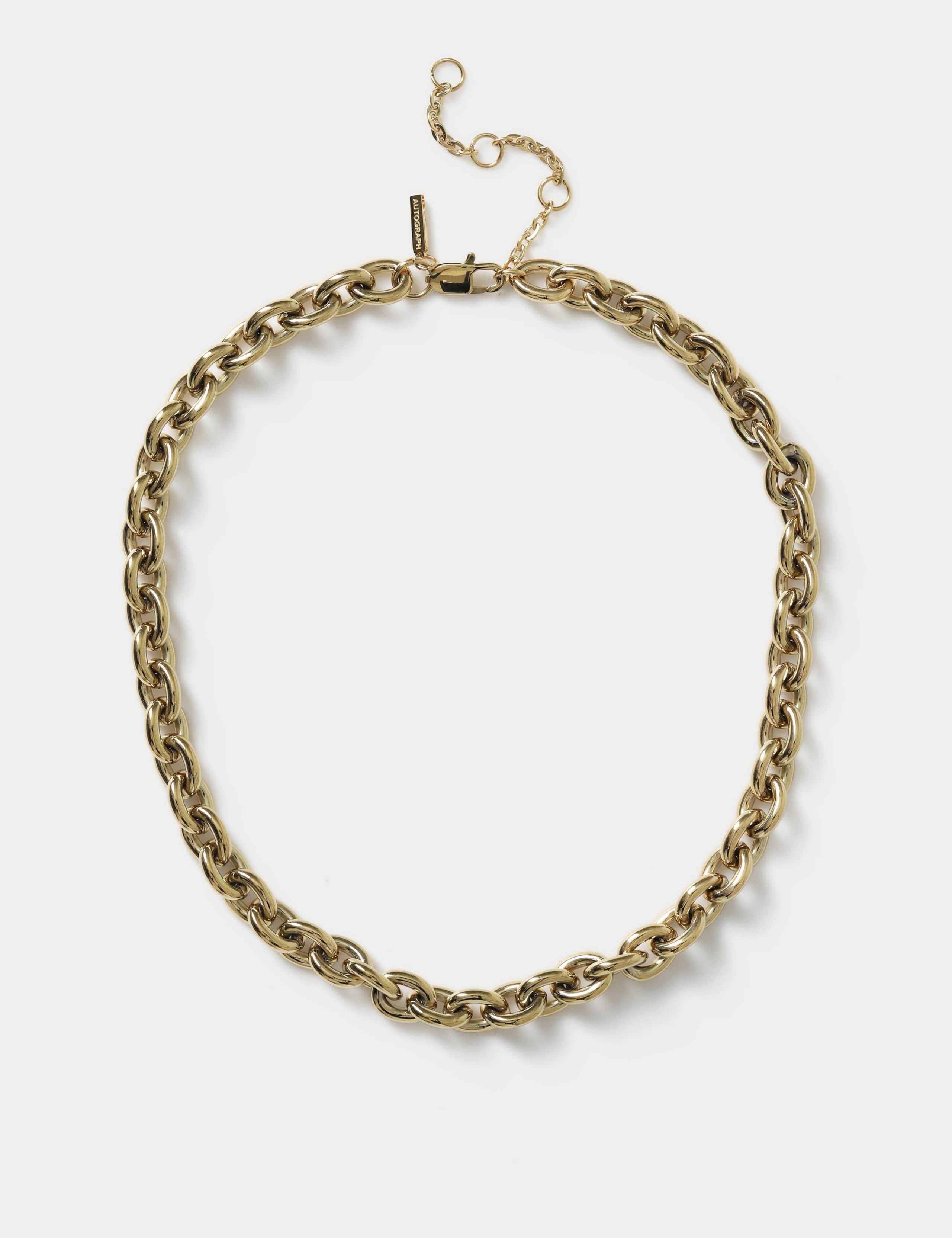 Autograph chunky chain necklace 420mm stainless steel, imported from the UK