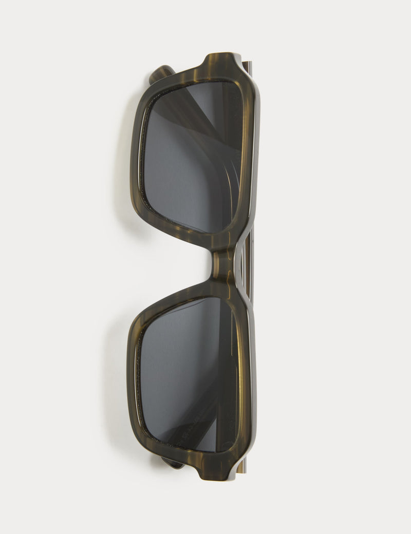 Autograph chunky square polarised sunglasses, UK version