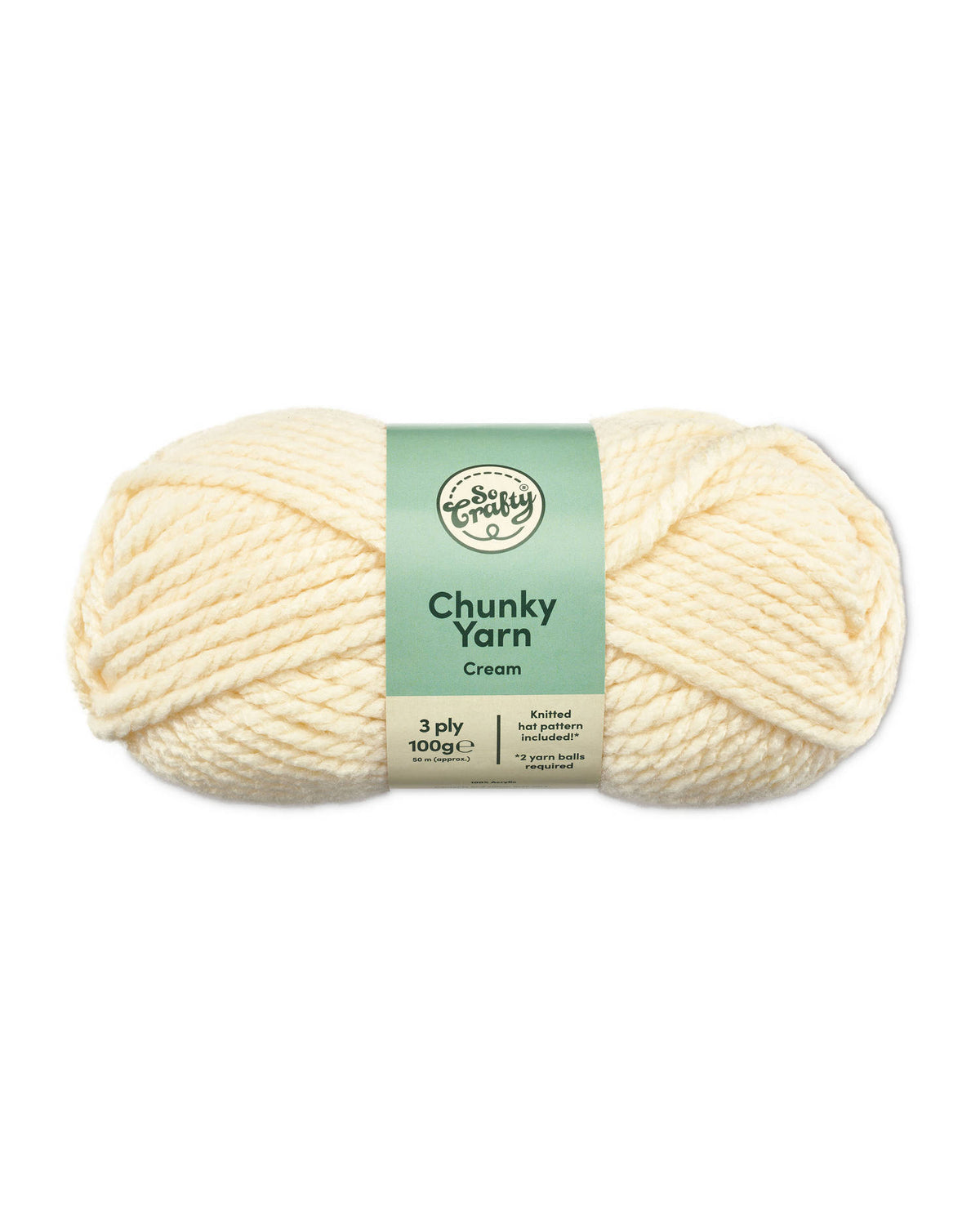 Chunky yarn 100% acrylic 100g, imported from the UK