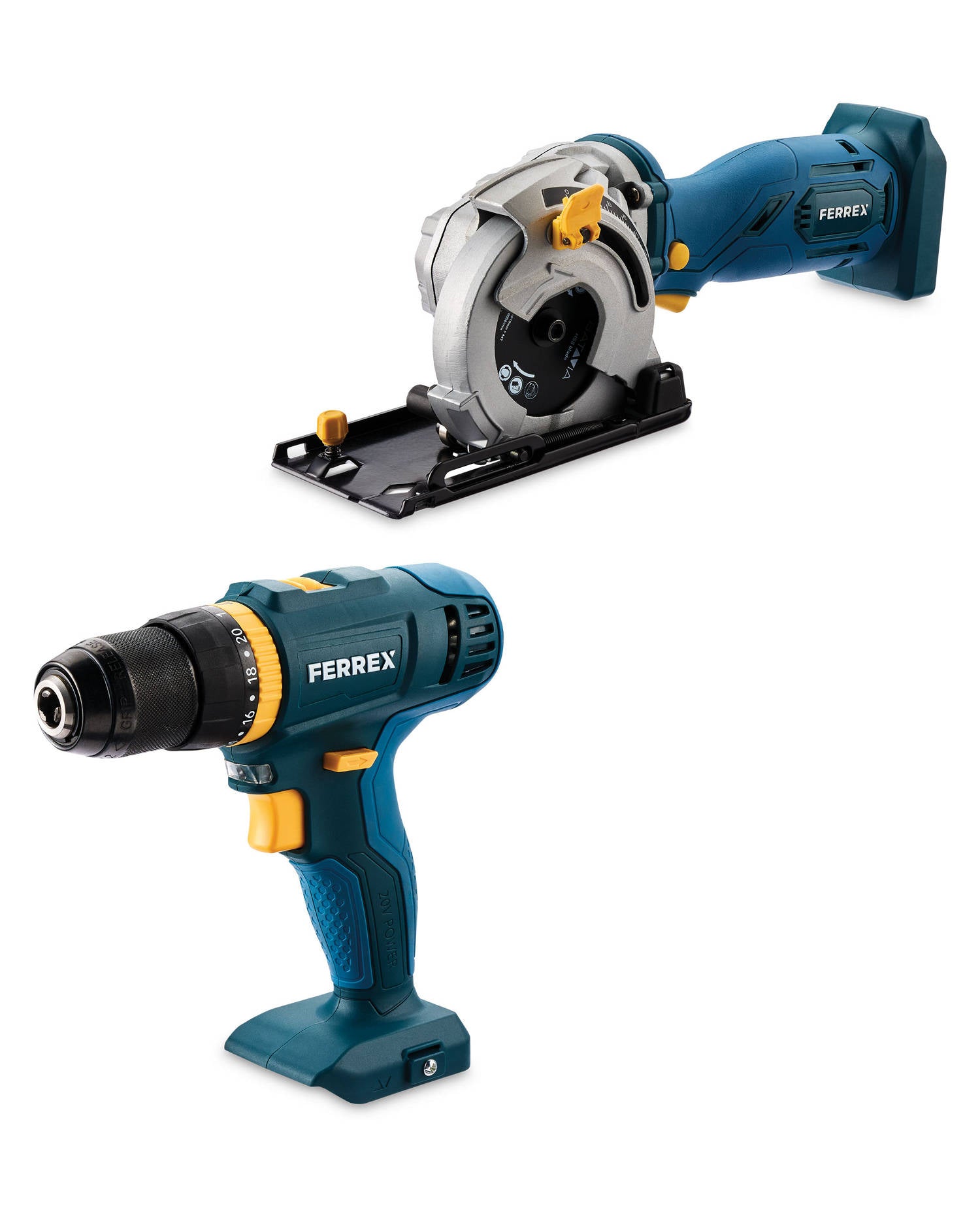 FERREX 20V brushless hammer drill (British brand)
