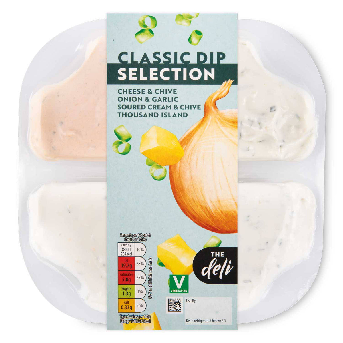 Classic dip selection with mustard - British product