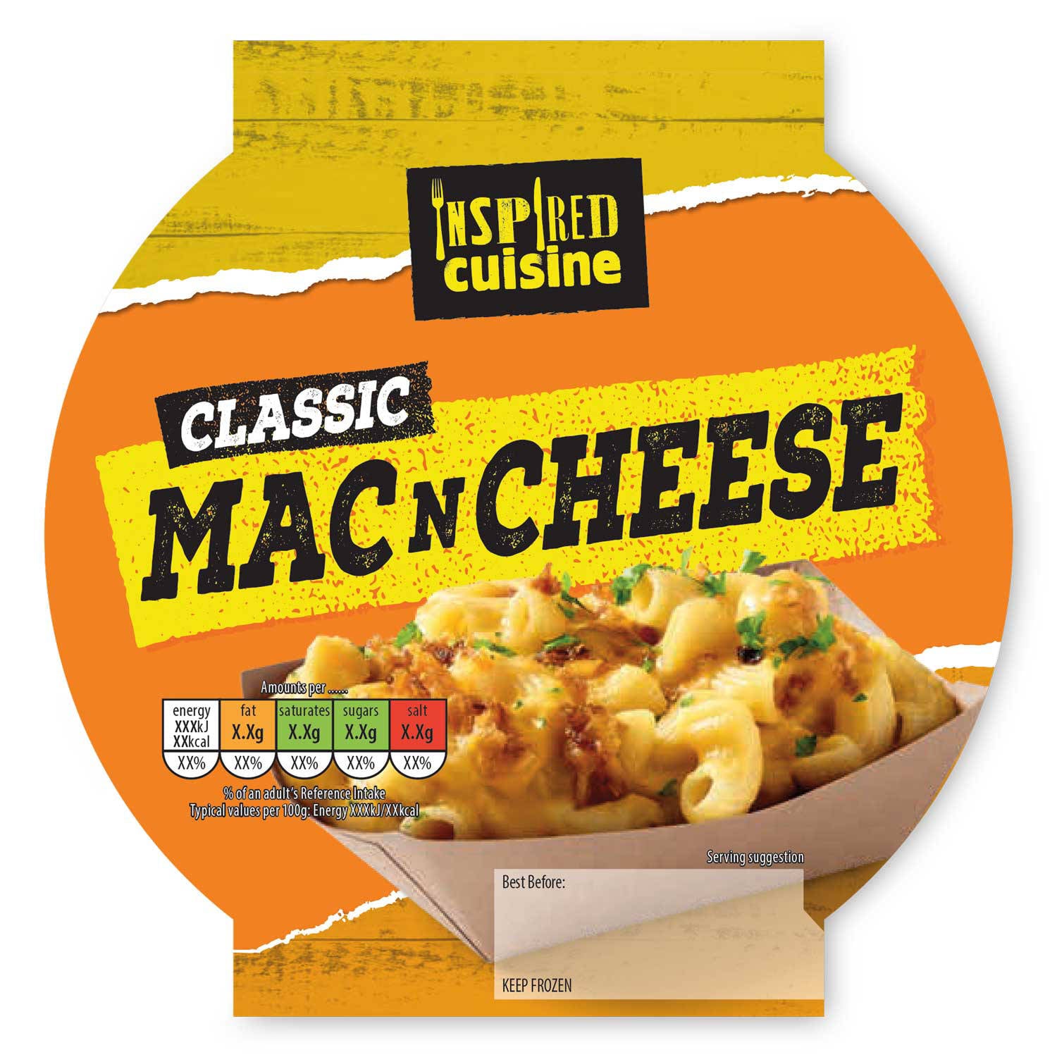 Frozen mac n cheese classic 300g, imported from the UK