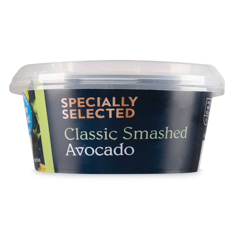 Classic Smashed Avocado with lime juice ready to eat, UK version