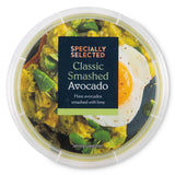 Classic Smashed Avocado with lime juice ready to eat, UK version