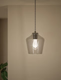 Claudia pendant light clear glass shade, imported from the UK