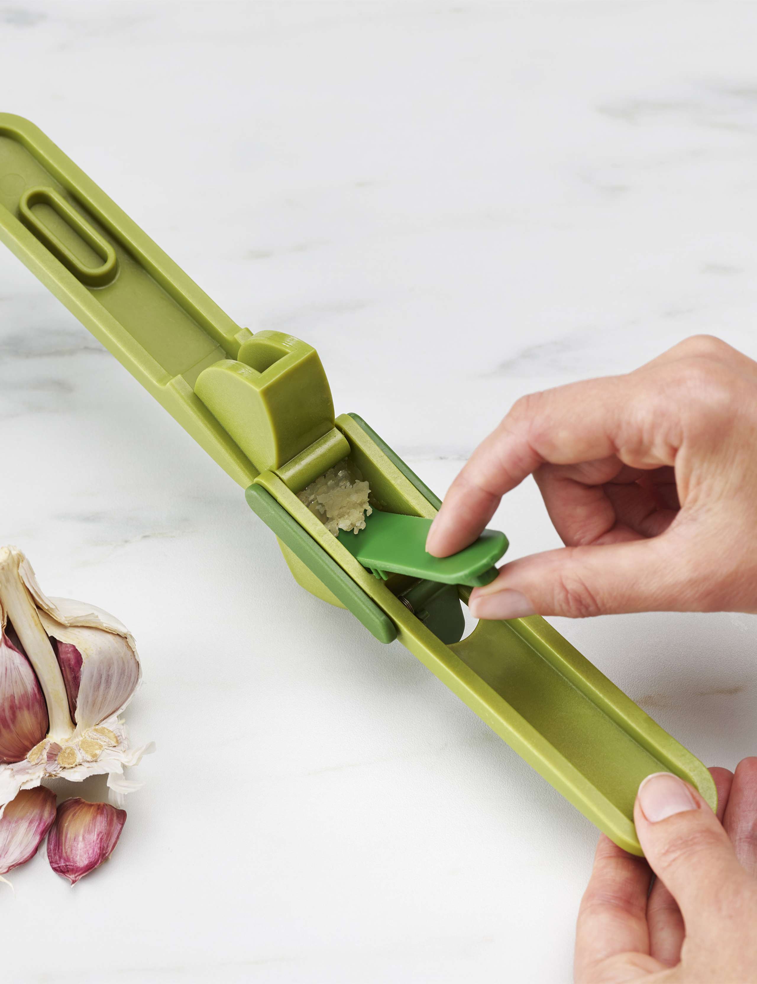 Joseph Joseph CleanForce garlic press, imported from the UK