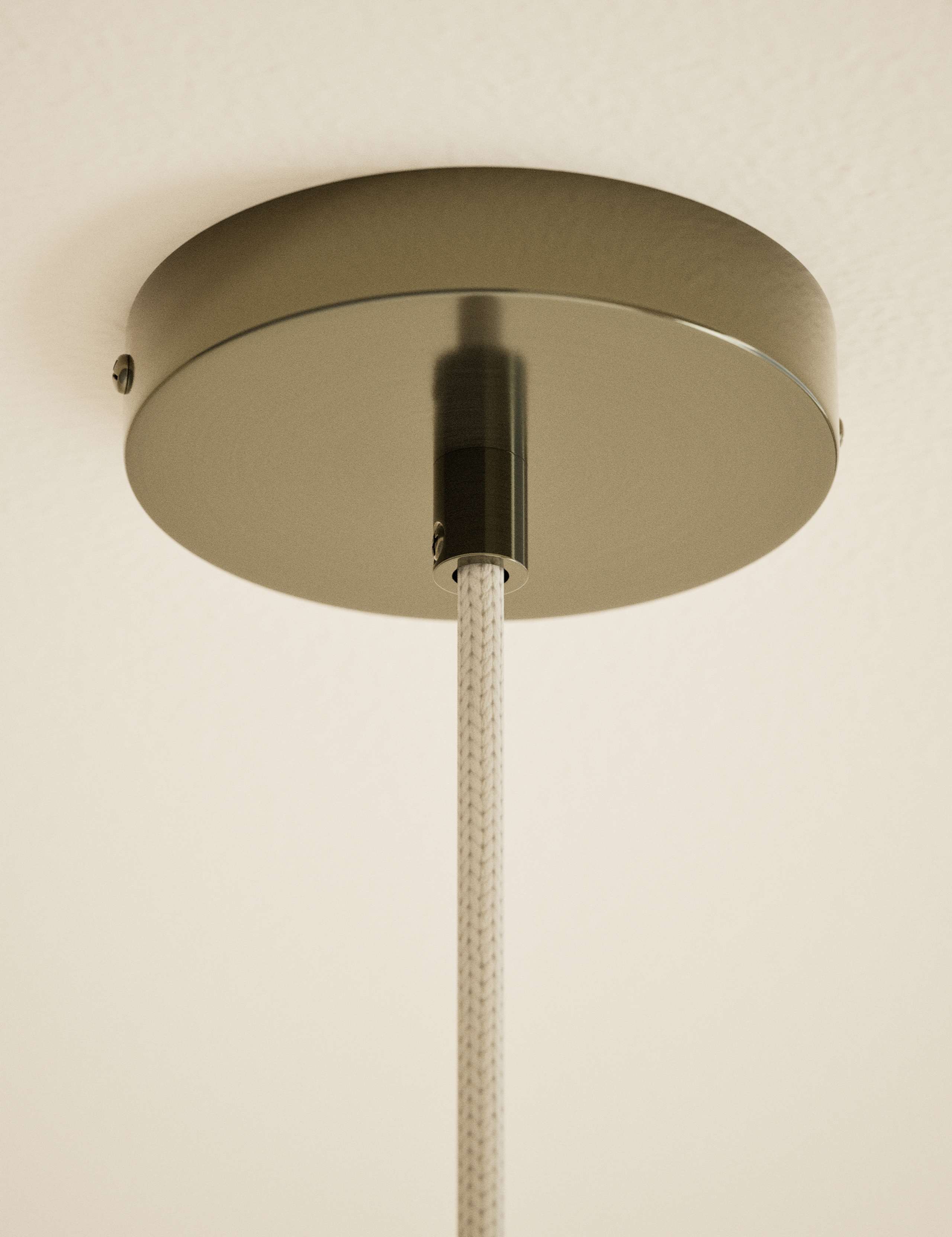 Clear glass bell shape pendant light 26 cm wide (British brand)