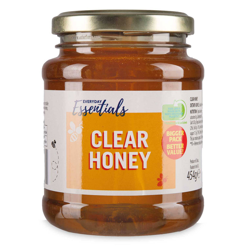 Clear honey 454g natural sweetener, imported from the UK