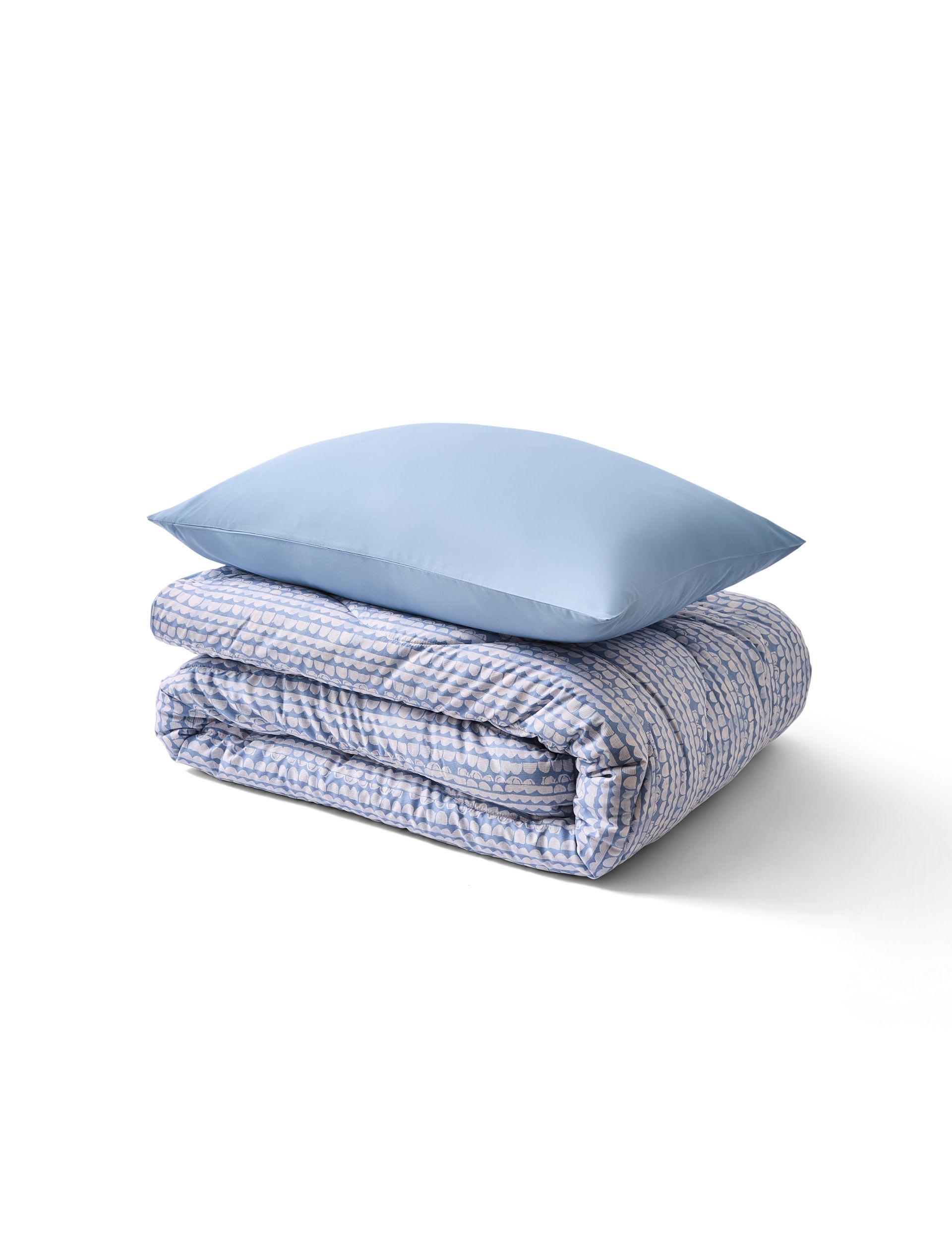 Night Lark coverless duvet and pillowcase set, imported from the UK