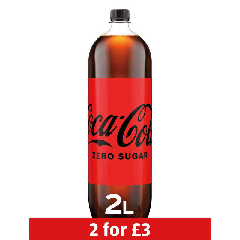 Coca-Cola Zero Sugar soft drink 2L, UK version