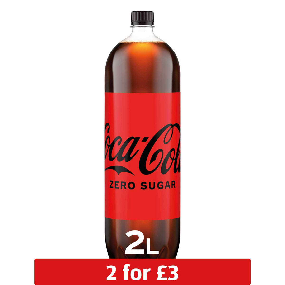 Coca-Cola Zero Sugar soft drink 2L, UK version