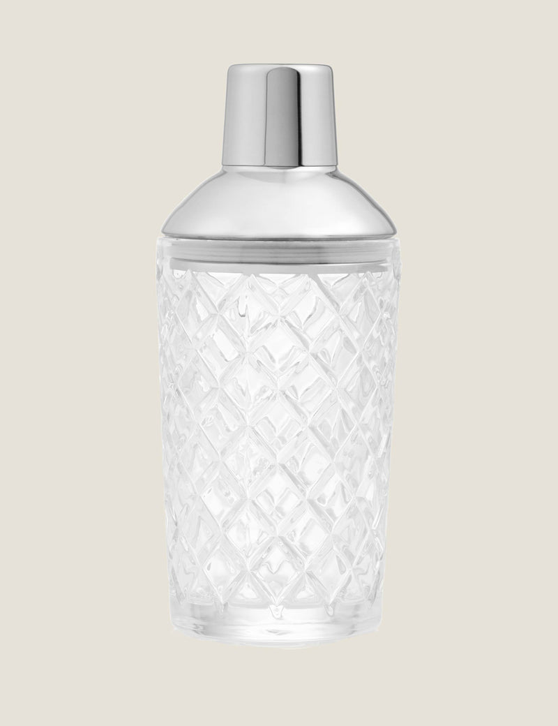 Glass cocktail shaker with built-in sieve 675g - British product