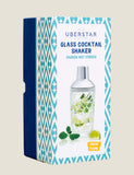 Glass cocktail shaker with built-in sieve 675g - British product