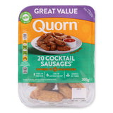 Meat-free cocktail sausages for parties, UK version