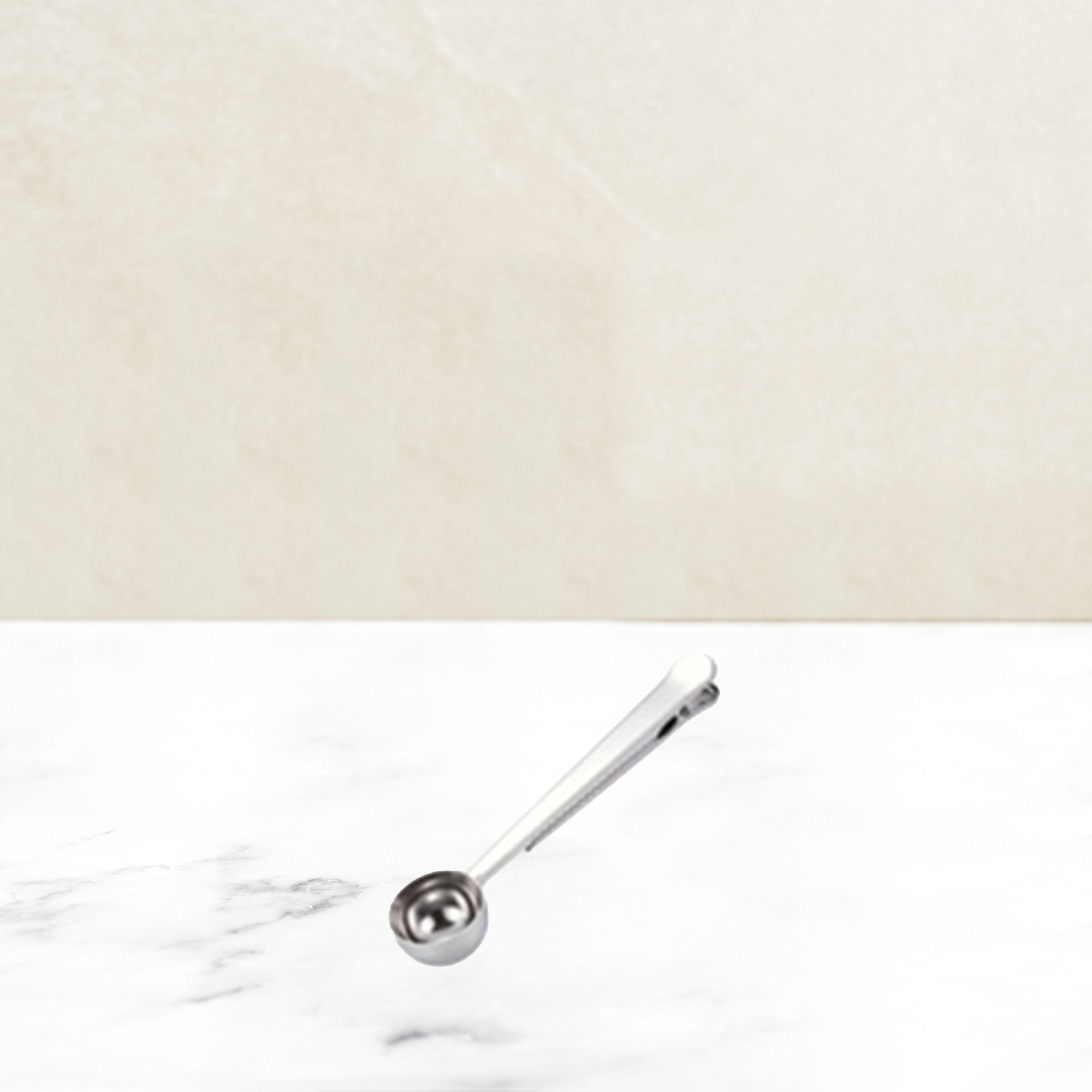 Stainless steel coffee spoon clip, imported from the UK