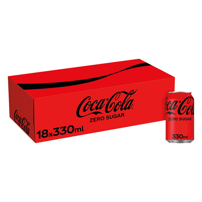 Coca-Cola Zero soft drink 18 pack, UK version