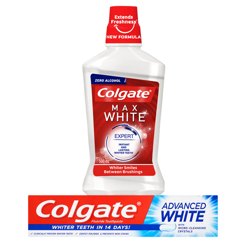 Colgate Whitening Toothpaste & Mouthwash Bundle