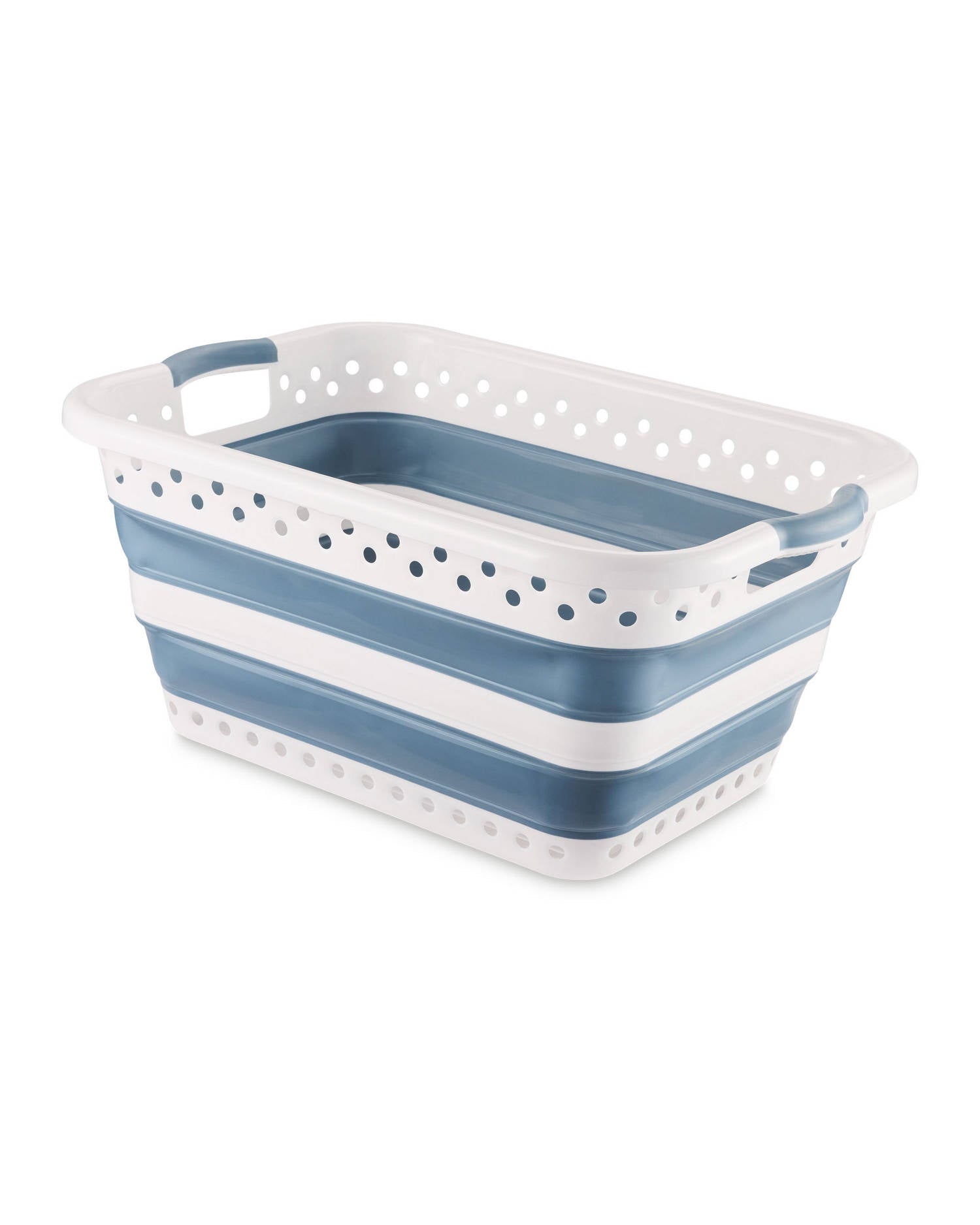 Collapsible Laundry Basket with Soft-Grip Handles, 45 Litre
