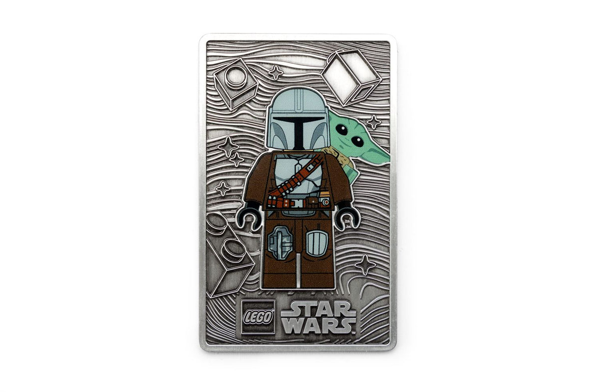 LEGO Mandalorian and Grogu metal card (British brand)