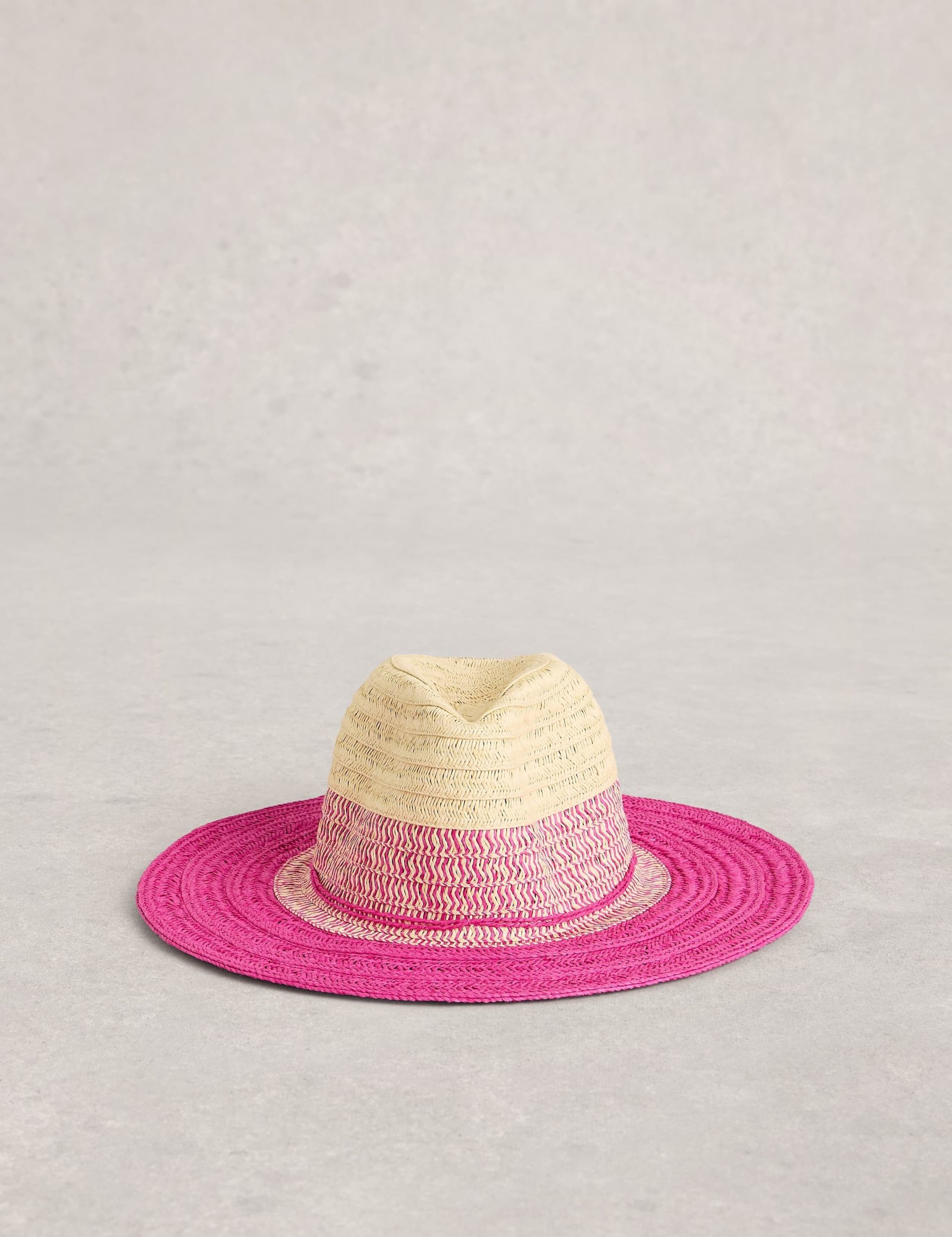 White Stuff Colour-Block Fedora Hat - British product