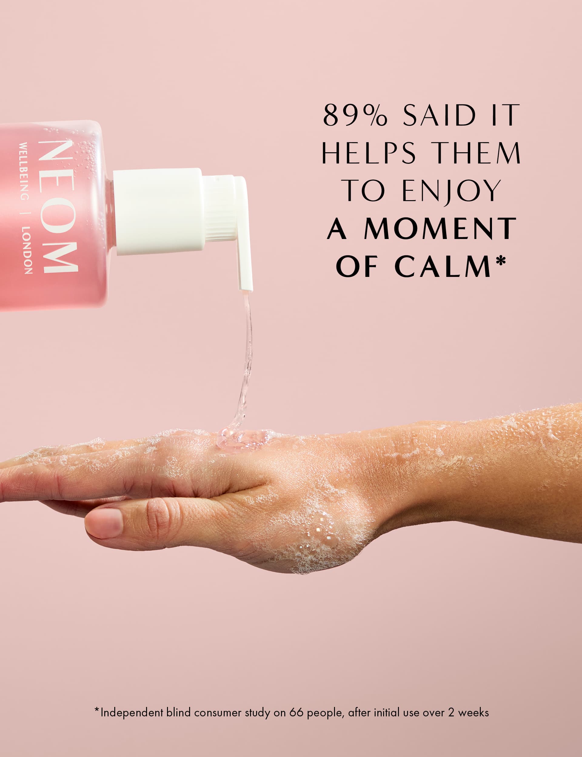 NEOM Wellbeing Complete Bliss hand wash refill Blush Rose, Lime & Black Pepper 600ml - British product