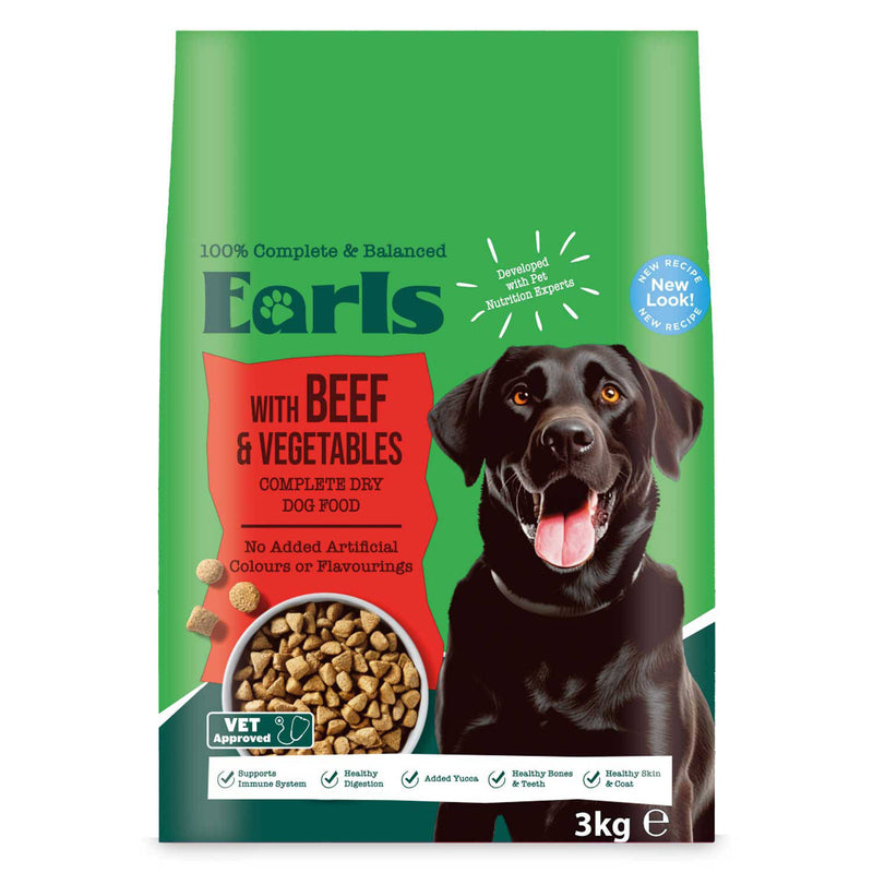 Earls complete dry adult dog food, imported from the UK