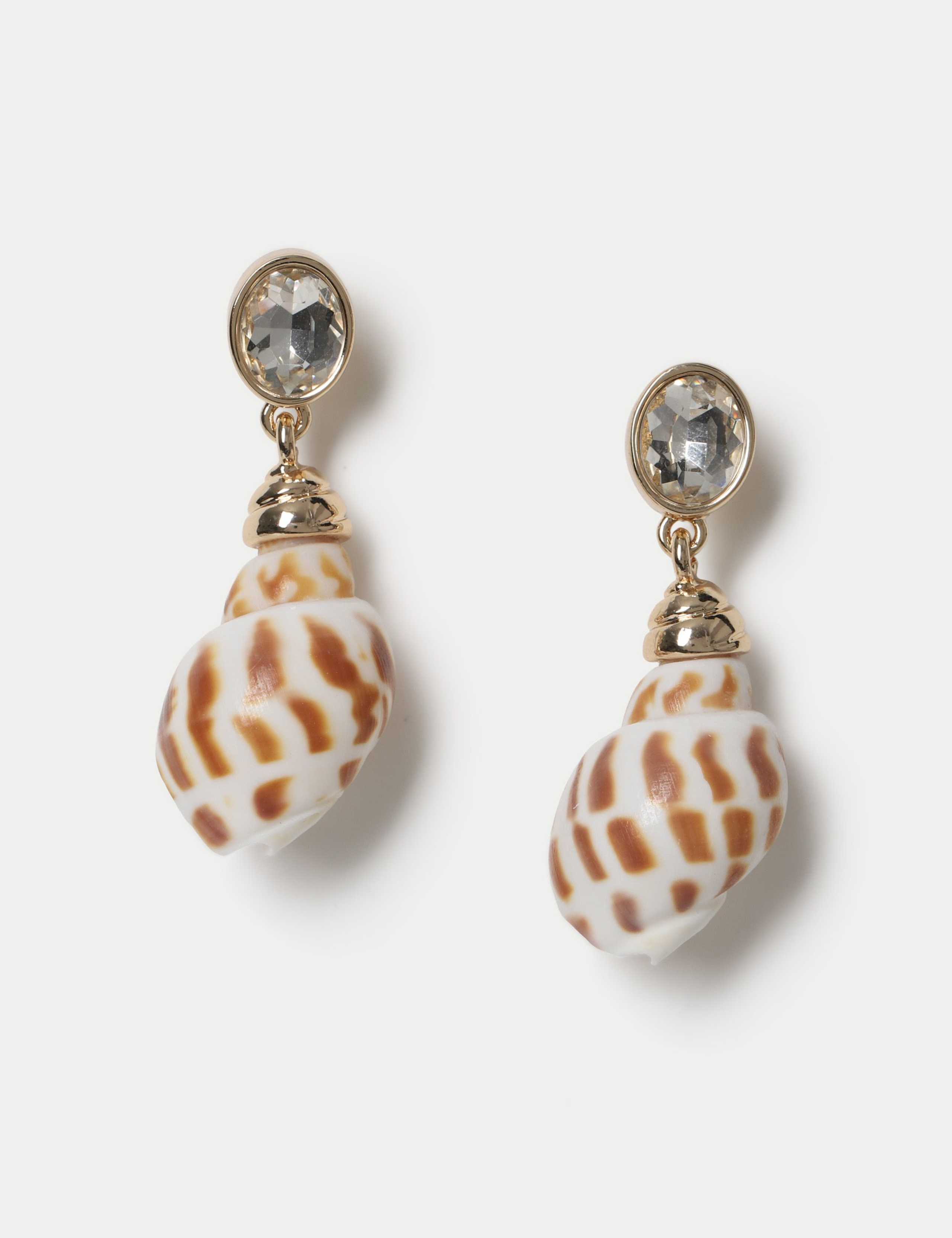 M&S Conch Shell Drop Earrings - British product