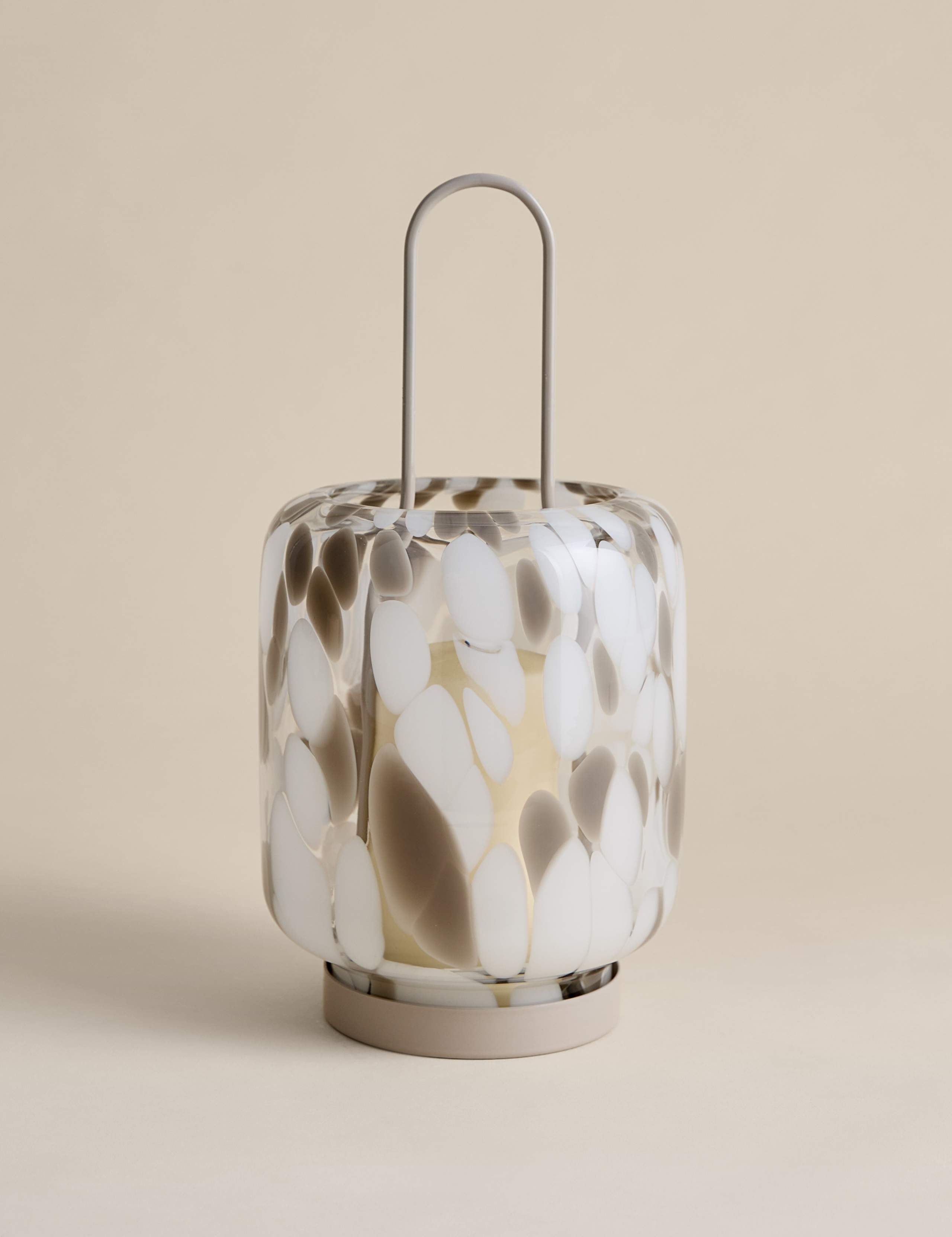 Confetti glass lantern 35.5 cm, imported from the UK