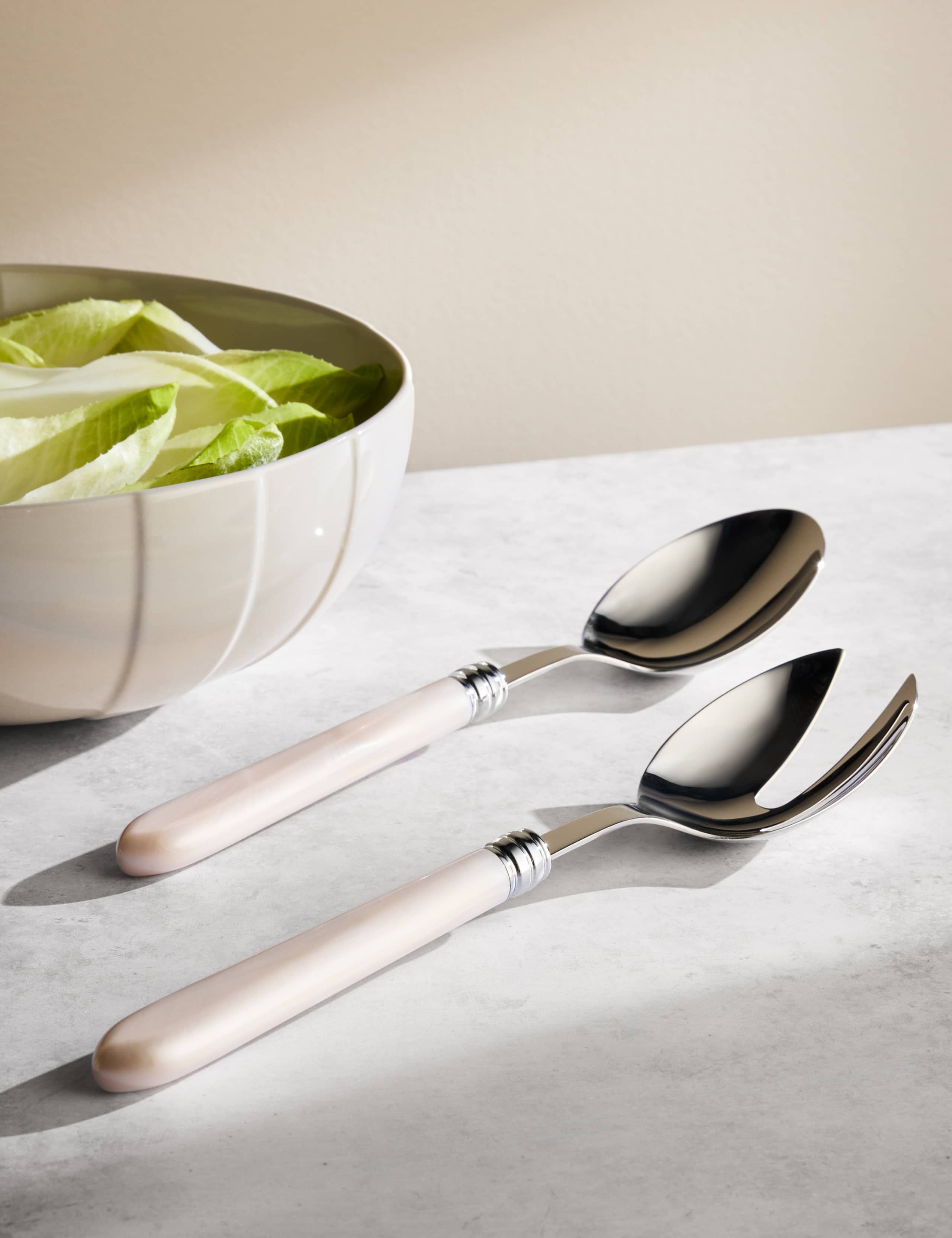 M&S Kelly Hoppen contrast salad servers 32.2 cm, imported from the UK