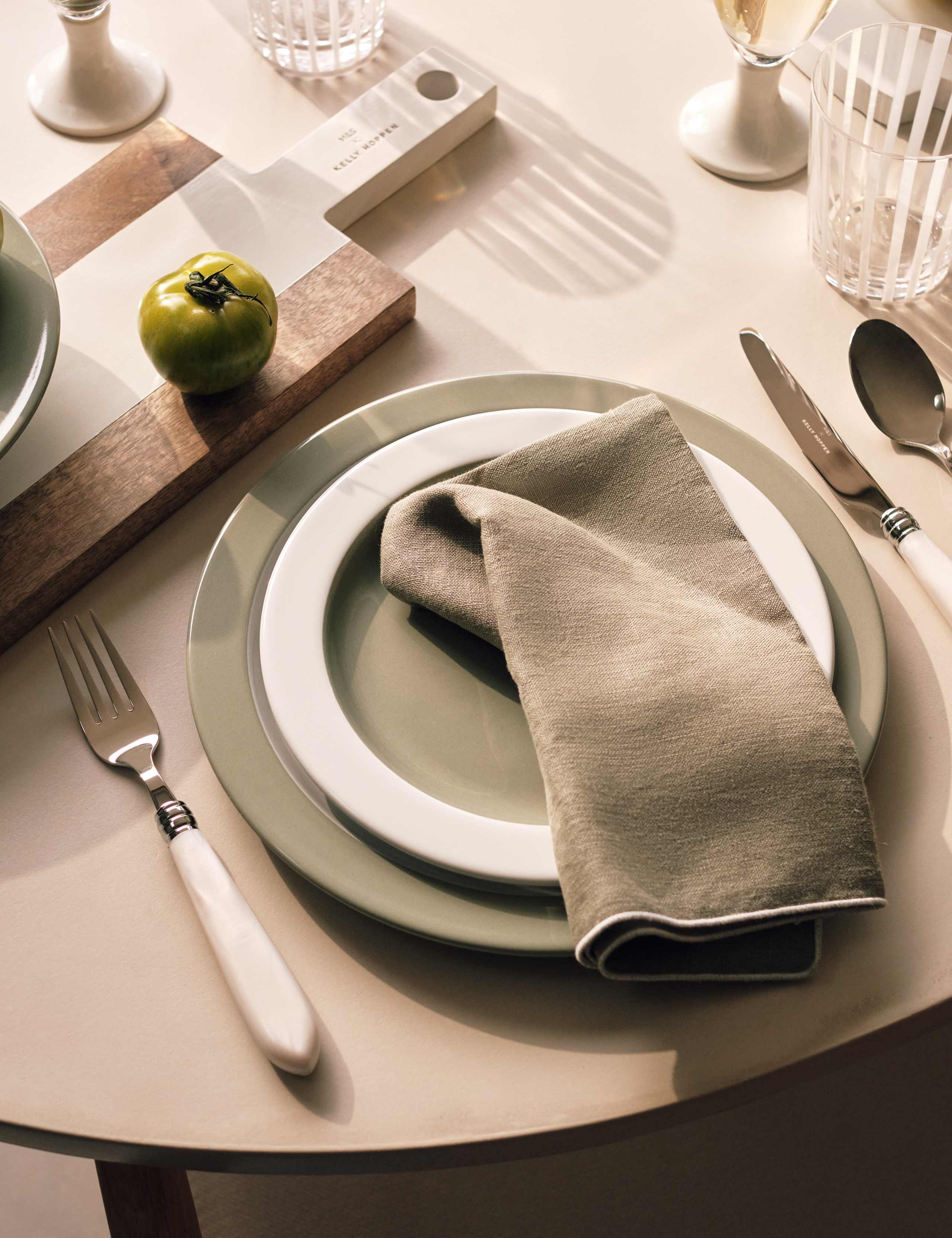 M&S Contrast Side Plate stoneware dinnerware, imported from the UK