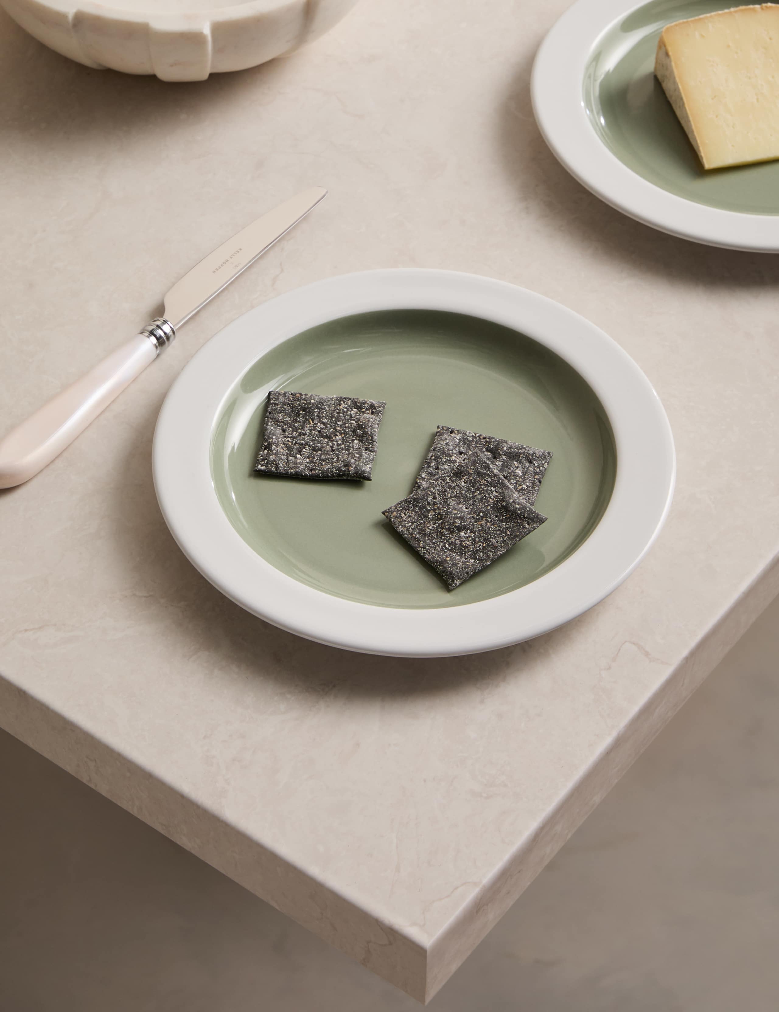 M&S Contrast Side Plate stoneware dinnerware, imported from the UK