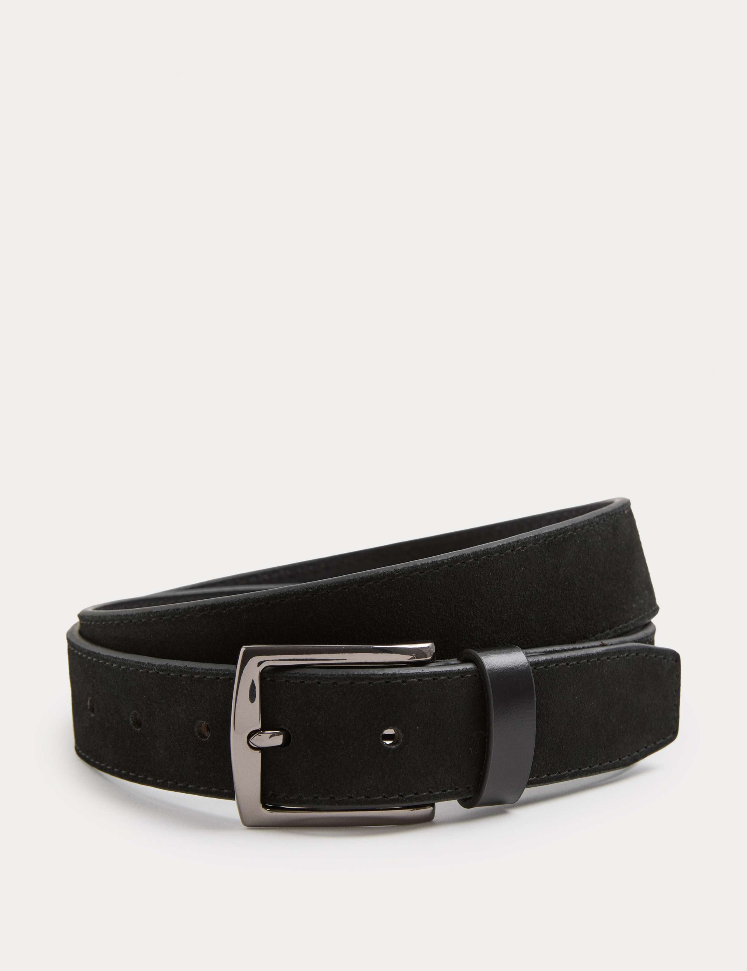 Autograph contrast suede belt pin buckle (British brand)