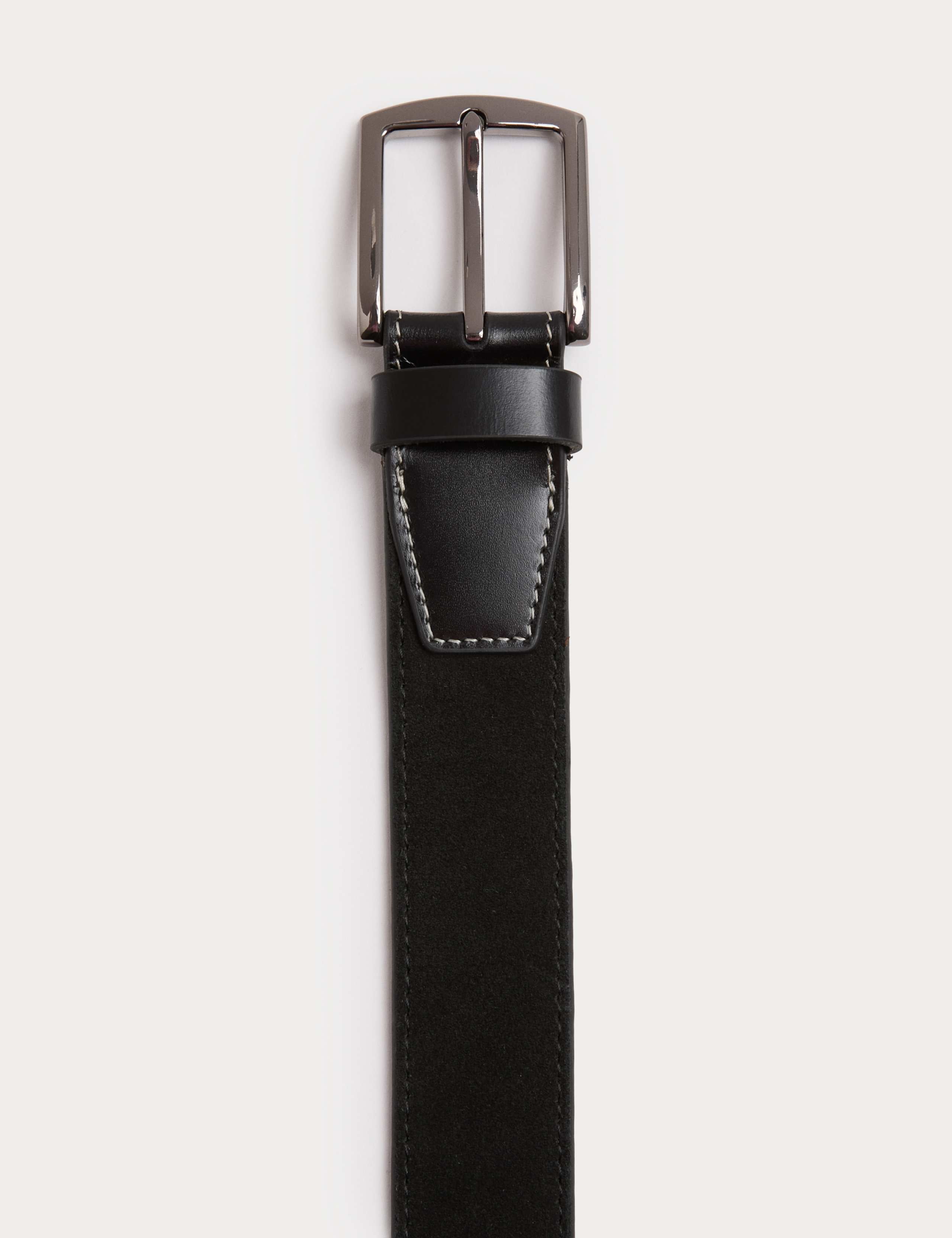 Autograph contrast suede belt pin buckle (British brand)