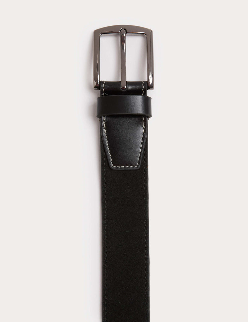 Autograph contrast suede belt pin buckle (British brand)