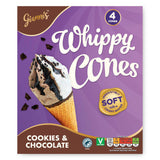 Cookies and chocolate whippy cones 4 pack, imported from the UK