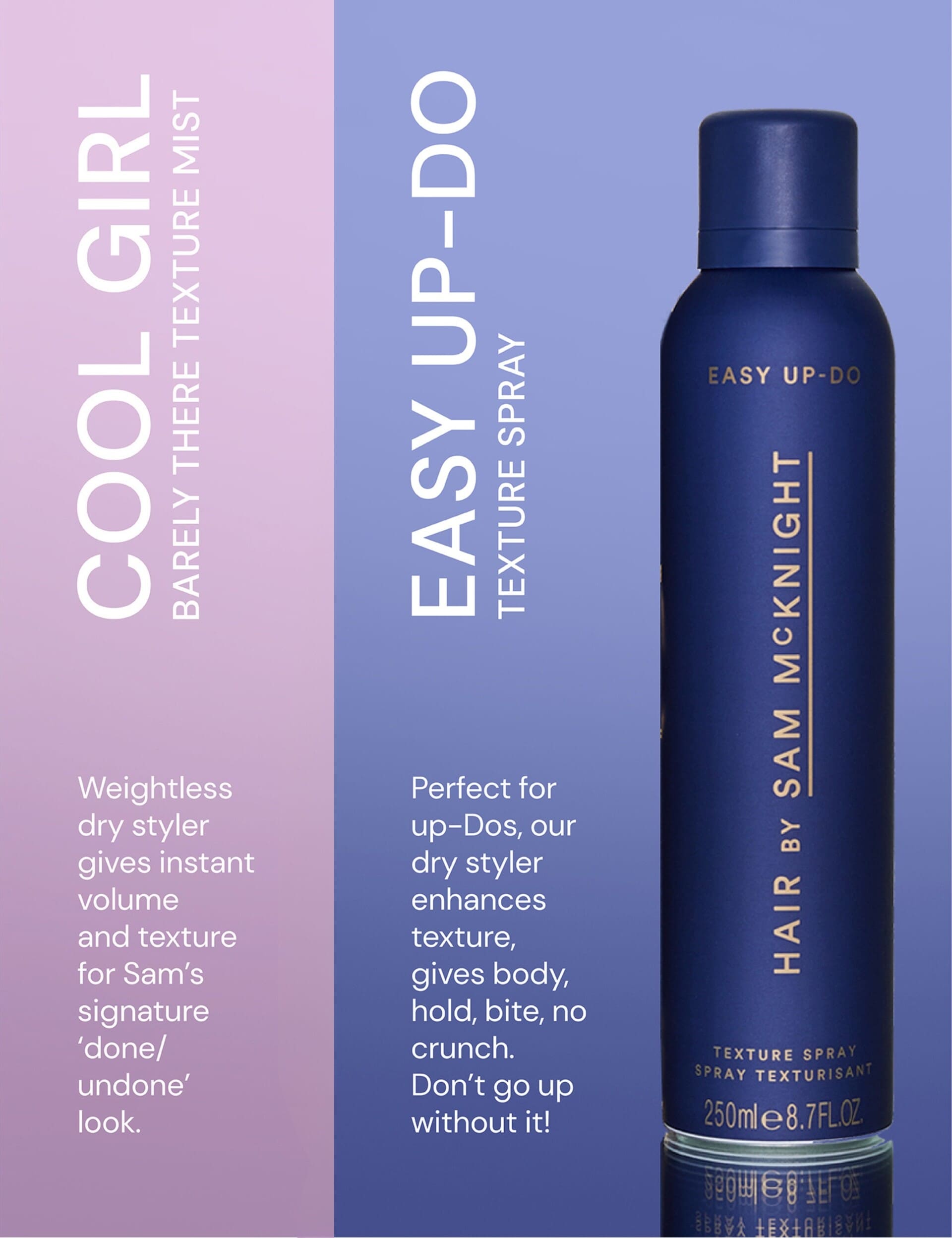 Sam McKnight Cool Girl Texturising Mist 250ml, imported from the UK