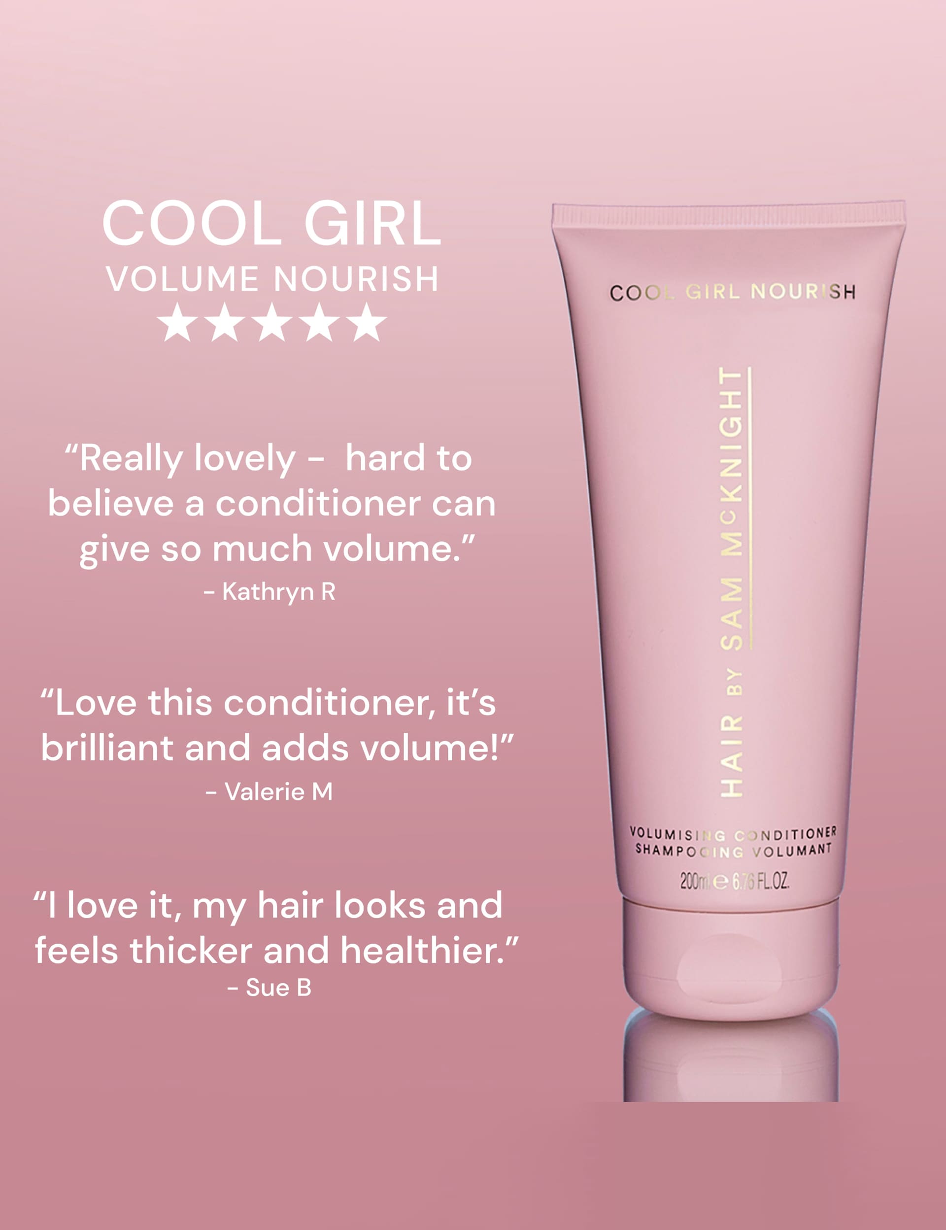 Sam McKnight Cool Girl volume nourish conditioner 1000ml, imported from the UK